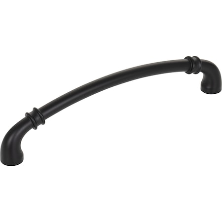 Jeffrey Alexander 160 mm Center-to-Center Matte Black Marie Cabinet Pull 445-160MB